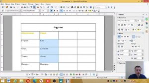 Создание и редактирование таблиц в программе OpenOffice Writer Portable.