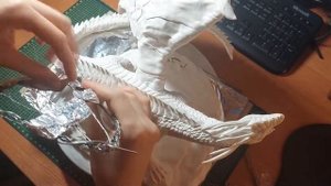 Делаю крылья дракону | Процесс работы | Скульптура из полимерной глины