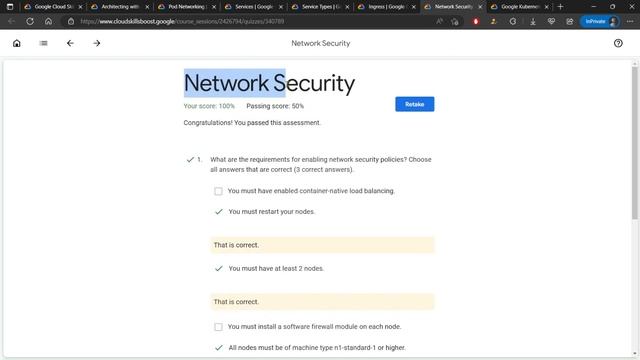 Google Kubernetes Engine (GKE) Networking || Quizzes Answers With 100% Accuracy || #cloudskillsboos смотреть онлайн