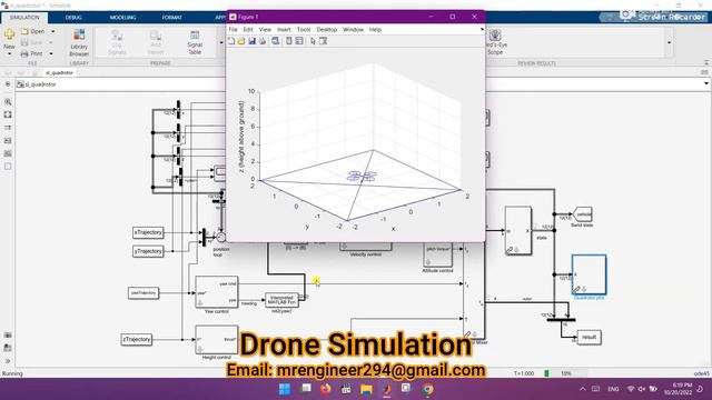 Drone Simulation in MATLAB/Simulink | Quadcopter Animation |Autonomous Drone