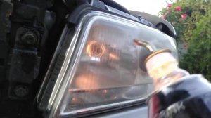 Химическая полировка фар техническим ацетоном
