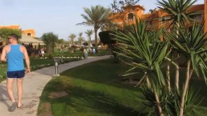 Walking from Reception to the hotel beach of Caribbean World Resort