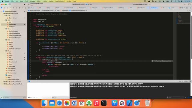 Base Buider Tutorial using SpriteKit and SwiftUI - Episode 9 - Build walls and floors
