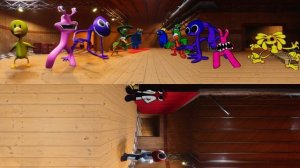 360° Rainbow Friends 3D vs 2D Comparison FNF Animation