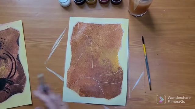 видео по Изо для начинающих.  " Человек-солнце" Наскальная живопись.