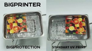 BIGPROTECTION samples on glass boiling in water by BIGPRINTER / образец на стекле кипячение в воде