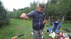 ХОЛДИК И РАК ?ВПЕРВЫЕ В ЖИЗНИ ПОЙМАЛ РАКА НА УДОЧКУ