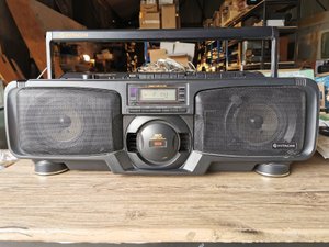 Hitachi CX-W750W  Ghettoblaster CD, кассета, 3D супер НЧ-динамик-произведён в Сингапуре-1991-год