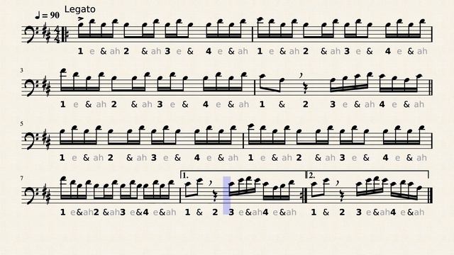 "Advanced Lip Slurs #2" - Michele Fortunato - Trombone Score Exercise Play Along Workout смотреть онлайн