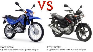 Yamaha XTZ 125 vs Yamaha YBR 125 Test specification comparison