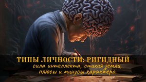 Типы личности человека: ригидный. Стихия земли, сила интеллекта. Сильные и слабые стороны характера.