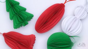 Как сделать бумажные украшения на Ёлку в Новый Год | Поделки из бумаги своими руками | DIY