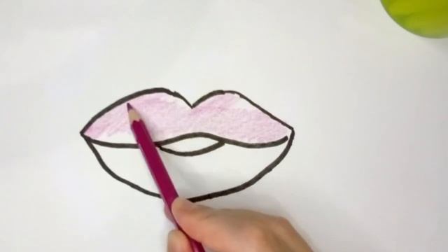 Bolalar uchun lab rasm chizish / Drawing lips with kids song / Рисование губы для детей