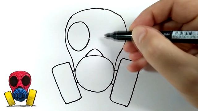 Рисуем Противогаз из Поппи Плейтайм 3 смотреть онлайн