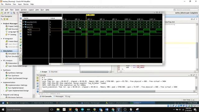 Simulating and downloading to the Basys3 board from vivado in a VirtualMachine смотреть онлайн