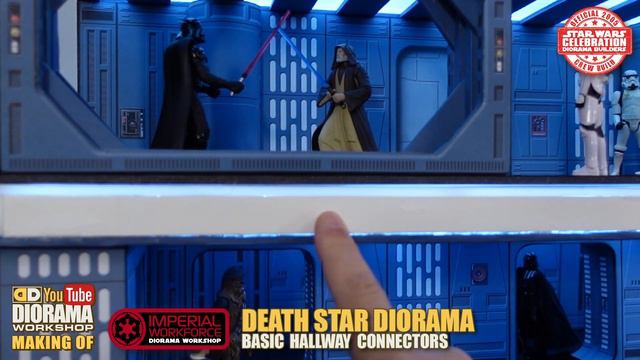 Star Wars Death Star Action Figure Diorama - Basic Hallway Connectors - DIY Tutorial смотреть онлайн