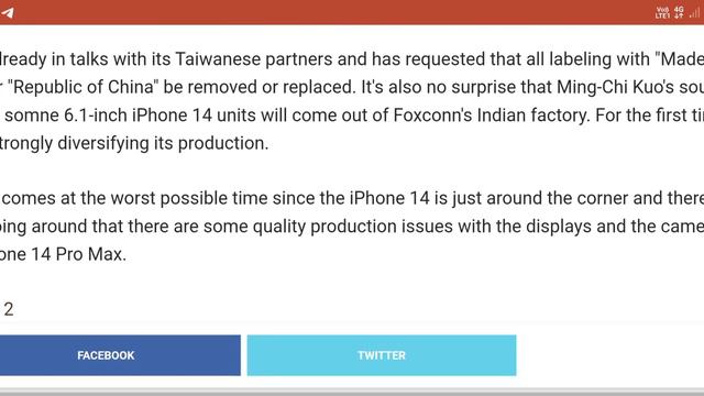 iPhone 14 could be delayed due to growing China-Taiwan tension ||