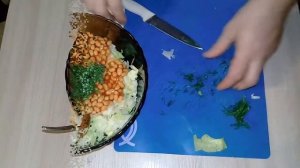 салат с фасолью