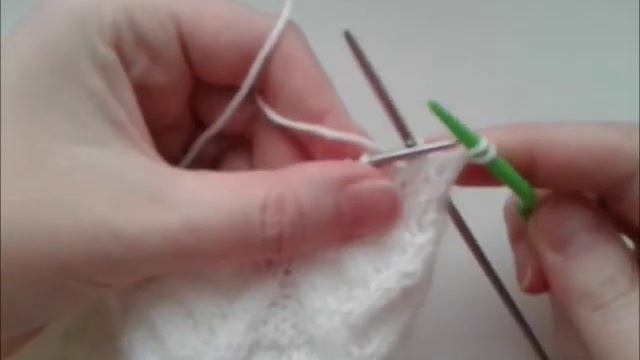 Узор "Домики" спицами смотреть онлайн