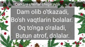 QISH FASLI HAQIDA SHER. BOLALAR UCHUN SHERLAR. YANGI YIL HAQIDA SHERLAR. QISH. DEKABR.