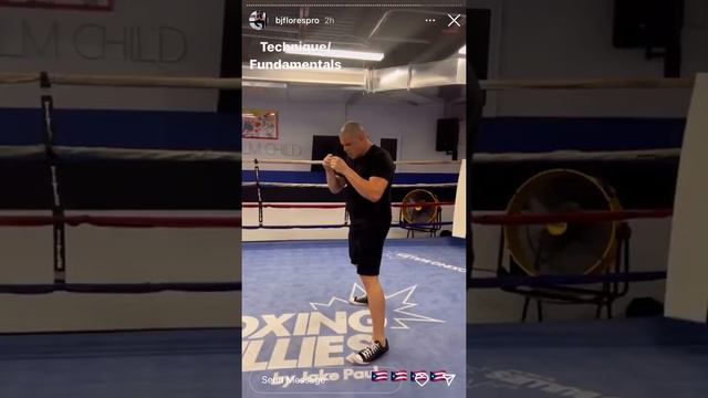 BJ Flores Shadow Boxing Showing Technique Jake Paul has learned from him