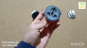 Universal AC adapter Merkan 16 A (Grey) on the European socket.Plug Socket