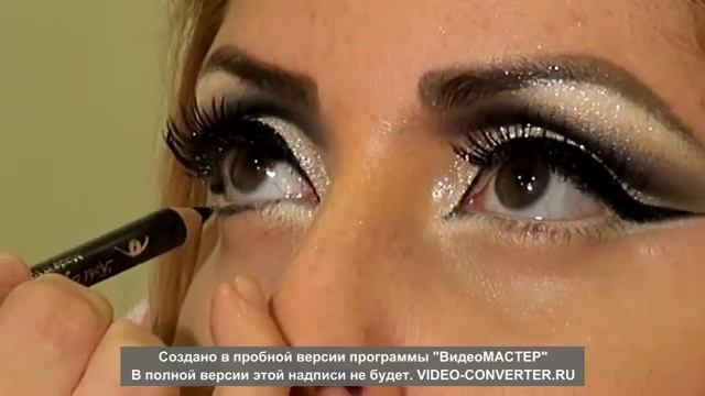 Арабский макияж глаз( в черно-белых тонах) смотреть онлайн