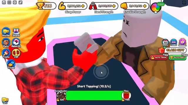 Я Победил этого Игрока в Лигу Армрестлинг Симулятор Роблокс! смотреть онлайн