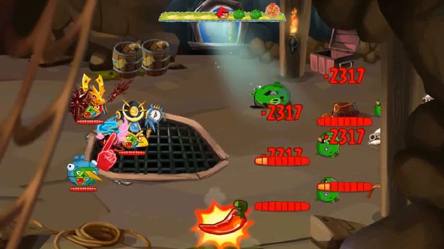 Angry Birds Epic Sunday Dungeon Gameplay Play as Elite Samurai & Elite Rainbird (FT Merchant Pig) смотреть онлайн
