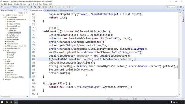 How to upload files | Selenium | LetCode