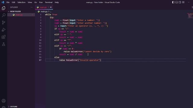 Zero Error Python calculator || No Error || python program calculator #python