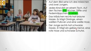 DTZ / B1 | Sprechen 2 | Bildbeschreibung | Schule und Schulsystem | with subtitles مترجم