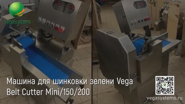 Шинковки зелени, укропа, лука с помощью машины Vega Belt Cutter Mini/150/200