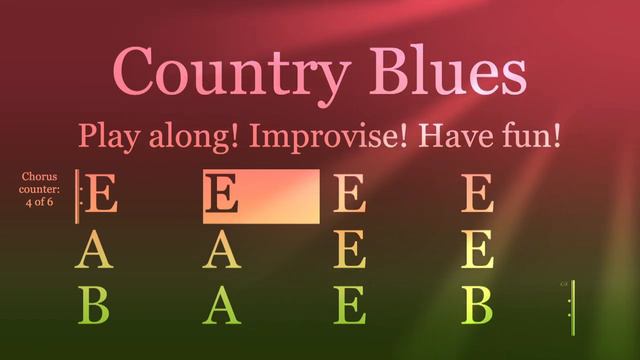 Country Blues in E major, uptempo backing track for Guitar, 188bpm. Play along and enjoy!