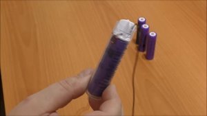 Холдер для 18650 из шприца