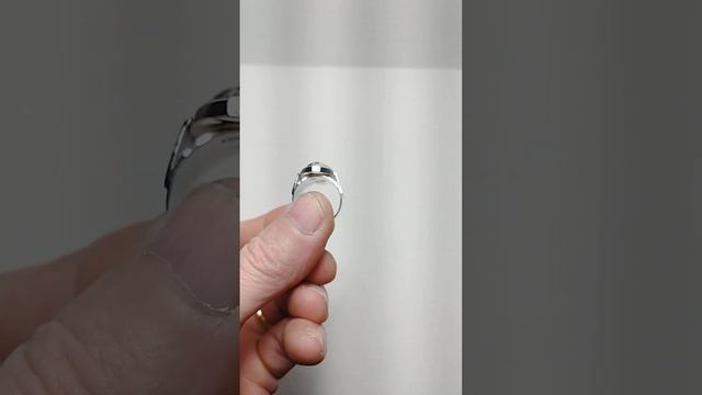 Anel em Prata 950k com Jaspe Dalmata Oval Natural 13x18mm