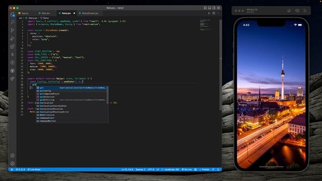 Animación de lluvia en React Native | Animación #1 смотреть онлайн
