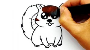 Как просто нарисовать Милого Бурундука. Рисуем Бурундука простым способом в кавайном стиле.#530