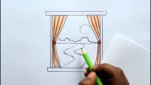 জানালা দিয়ে বাহিরের দৃশ্য II Outside of Window Scenery Easy Drawing  Step By Step II Pencil box