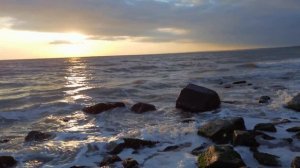 Осень, вечер, море, 4к