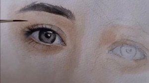 глаза акварелью. как рисовать ресницы