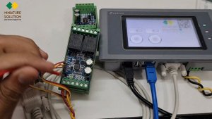 FX2N 10MT เชื่อมต่อกับ HMI samkoon ผ่าน ttl to RS232 PLC FX mitsu to hmi samkoon SK043HS