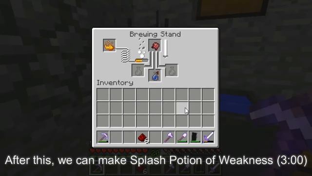 Minecraft Survival: How to Make Splash Potion of Weakness (3:00) смотреть онлайн