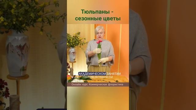 Тюльпаны - сезонные цветы. Онлайн курс Коммерческая флористика. Уход за цветами