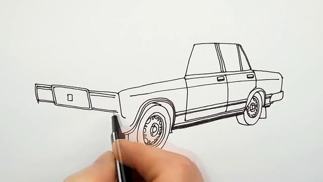 Автомобиль Жигули ВАЗ-2107 ★ Как Нарисовать Машину ★ Рисуем Жигули седан смотреть онлайн