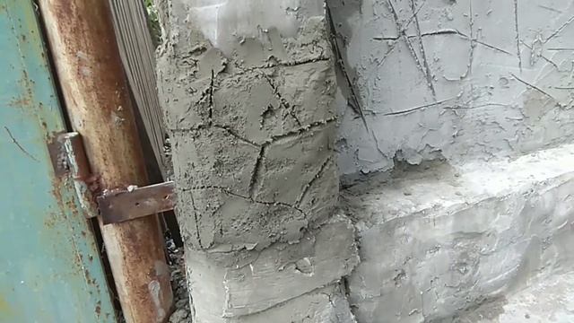 Забор из Арт-бетона. Часть 6. Как сделать натуральный камень из Арт-бетона на столбах забора.