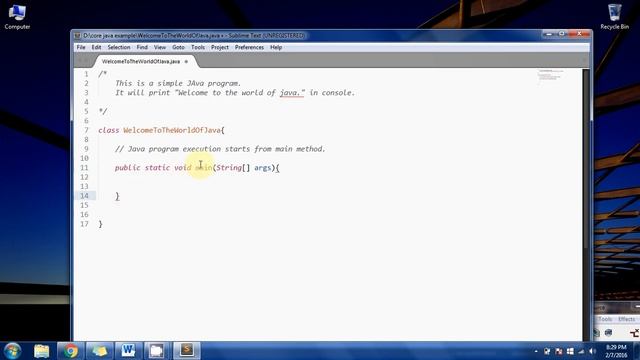 Hello world program in java | First java program | Compile and run смотреть онлайн