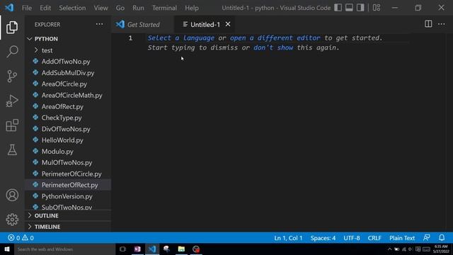Python program to find Area of Square