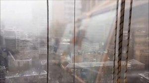 подъем полутонного стеклопакета на 26-й этаж 3