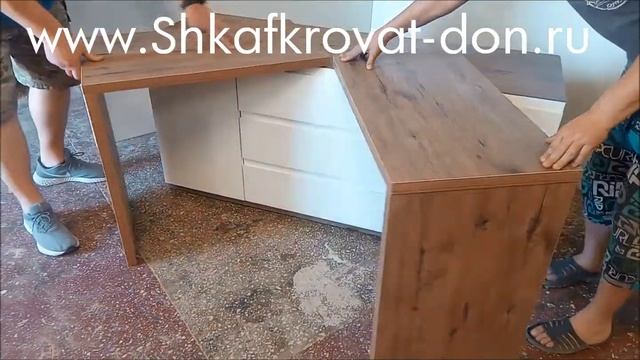 Стол трансформер, комод с поворотной столешницей